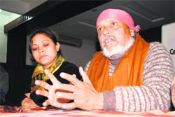 Dr Anil Prakash Joshi, founder of HESCO, addresses a press conference in Dehradun on Saturday. 