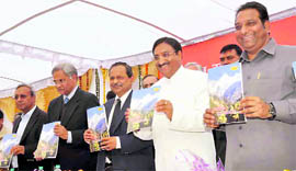 Chief Minister Ramesh Pokhriyal Nishank at a function held on the completion of four years of the BJP Government in Dehradun on Tuesday.