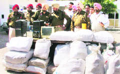 The pirated CDs and other material seized by police during raids in Ludhiana.