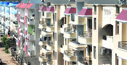 Flats in Zirakpur. Tribune photo: Nitin Mittal
