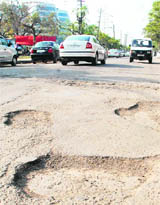 Next to Rs 57-crore ultra modern Punjab Forest Complex, a weather-beaten road greets commuters at Sector 68 in Mohali.
