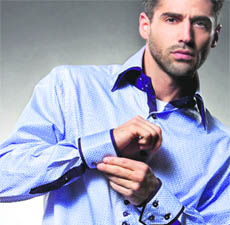 The collar of a quality shirt should be firm with no wrinkles and have tabs to keep it sharp     