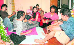 Here are a few moments captured from house parties held at various places in the city 