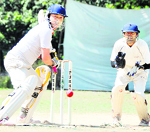 A batsman in action during a match of the Uttarakhand Cup Beehive Challenger League at Matawala Bagh in Dehradun