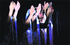  Students of Ryan International School present a choreography during a convocation in Ludhiana on Saturday.