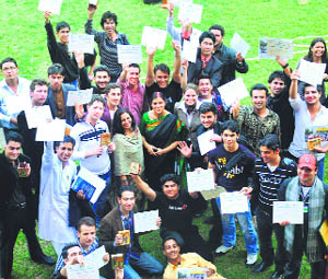 Afghan students with Bindu Bajwa and Sharda Kaushik at Regional Institute of English-32