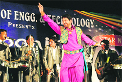 Gurdas Mann performs during a star night in Jalandhar 
