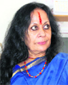 Famous dancer Sonal Mansingh during her visit to Dehradun on Sunday.