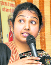 Vinita Srivastav, programme officer, NACO, addresses a workshop in Dehradun on Saturday.