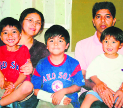 A file photo of Narinder Kumar and his family