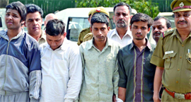 Four persons held in Arun Jain murder case, in New Delhi on Thursday.
