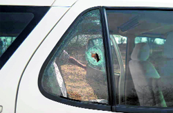 A bullet that was fired at witness JS Brar hit a windowpane of his car.