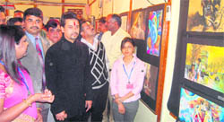 The annual fest of the NIFT began at Kangra on Thursday which was inaugurated by the BJYM National chief Anurag Thakur. He also inaugurated an art exhibition and appreciated the talent of students. Rangoli, pahari folk dance and songs were the activities on the first day of the event. 
