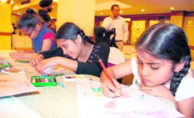 Splashing Colours: Children suffering from asthma paint their ideas for a safe Holi in Ludhiana