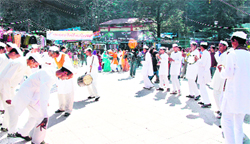 A team from Kanikot celebrates Khadi Holi in Nainital