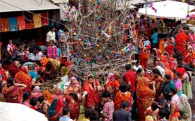 BURNING THE EVIL: Gurgaon residents participate in holika dahan
