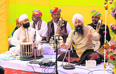 Baldeep Singh  a vocalist as well as percussionist  is the 13th generation exponent of the Sikh kirtan maryada