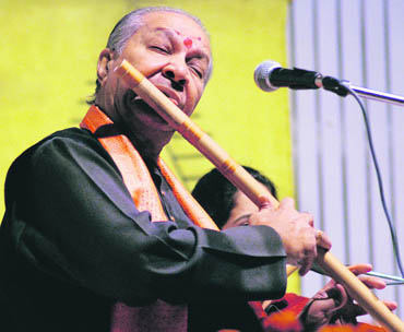 Flute maestro Hariprasad Chaurasia was honoured with the French Chevalier dans lOrdre des Arts des Lettres in 2010