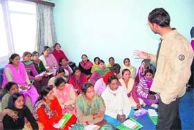 ASHA workers being imparted training in Mussoorie