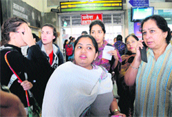 Hundreds of passengers stranded at the Chandigarh railway station after the Chandigarh-Delhi Shatabdi Express was cancelled due to the ongoing Jat agitation on Tuesday