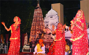 Artistes from Bihar perform during a function of the ongoing Bihar Utsav 2011 at VP House in New Delhi on Wednesday. 
