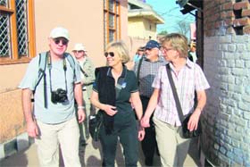 A file photo of a team from Switzerland that visited Bahadurpur village, Ropar, in the first week of February to see the underground sewage, water supply and telephone line system