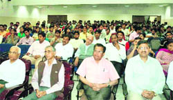 A view of the audience during Dr Anil P Joshis lecture at ICFAI University in Dehradun on Thursday