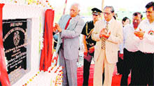 Governor NN Vohra inaugurates the Integrated Farming System Research Model at the SKUAST-Jammu on Friday.