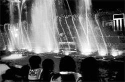 An illuminated musical fountain that was inaugurated at Nehru Park, Sector 22, Chandigarh, on Saturday