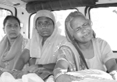 Grieving family members of Jagdish, who was found hanging from a tree in Sector 5, Panchkula, on Saturday