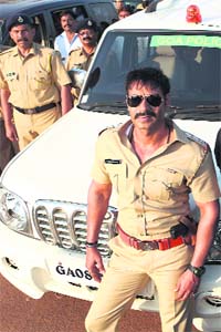 THE COP RETURNS: Ajay Devgan in his role as a cop in Singham