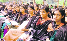 DOCS OF TOMORROW: Having received their degrees, medical, dental and nursing graduates are all smiles at the annual convocation of CMC, CDC and Nursing College in Ludhiana
