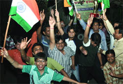 Celebrations in Delhi.
