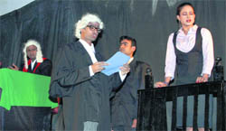 A scene from a play, Gavah, screened at DAV College for Girls in Yamunanagar.