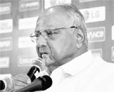 NCP chief Sharad Pawar speaks to the media in Mumbai.