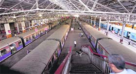 CRICKET FEVER: A metro station in Mumbai wears a deserted look on Saturday