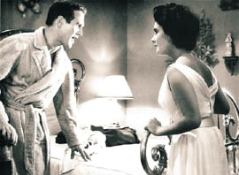 Seen with actor Paul Newman in the 1958 film, Cat on a Hot Tin Roof