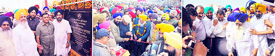 From left: Sukhbir Singh Badal inaugurates the incomplete flyover in 2010; Hira Singh inaugurates its up-ramp from the Gill road in January 2011; and Mayor Hakam Singh inaugurates the down-ramp on Thursday.