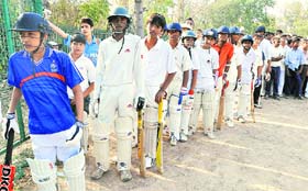 Next World Cup Probables! Budding cricketers wait for their turn for the trials at the Sector 16 Cricket Stadium in Chandigarh