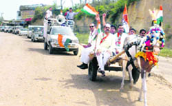 Youth Cong workers during a protest