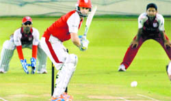 Kings XI Punjab players practise at the PCA Stadium in Mohali 