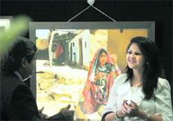 A visitor at the two-day exhibition titled ‘Ma Passion’ in Ludhiana