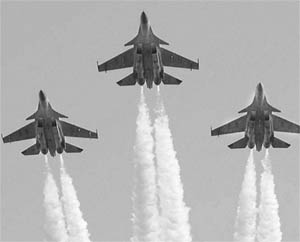 The IAFs Russian-made SU-30 MKI frontline fighters at an air display. Even 63 years after independence, India remains dependent on foreign military suppliers for all its critical defence requirements, including weapon platforms and spares. This makes the country strategically vulnerable