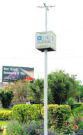 CCTV cameras installed on a pole at the roundabout of Sectors 11 & 15, Panchkula, have gone missing