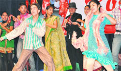 Students of the Aryans Group of Colleges perform at the annual cultural extravaganza Roshaan at the Punjab Kala Bhawan in Chandigarh 