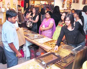 Residents throng a three-day fashion exhibition ‘Woman 2011’, which started in Ludhiana on Friday.