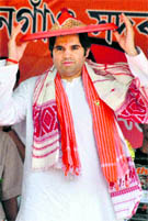 BJP leader Varun Gandhi in Nagaon (Assam)