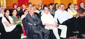 UT Finance Secretary VK Singh (1st row, third from left) and Surinder Verma, Chairman, Citizen Awareness Group (1st row extreme left ) also attended the event