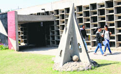 The building of the Chandigarh College of Architecture (CCA), located inside the premises of the PEC University of Technology, Sector 12.
