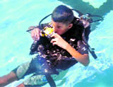 Pranav ready for sea diving